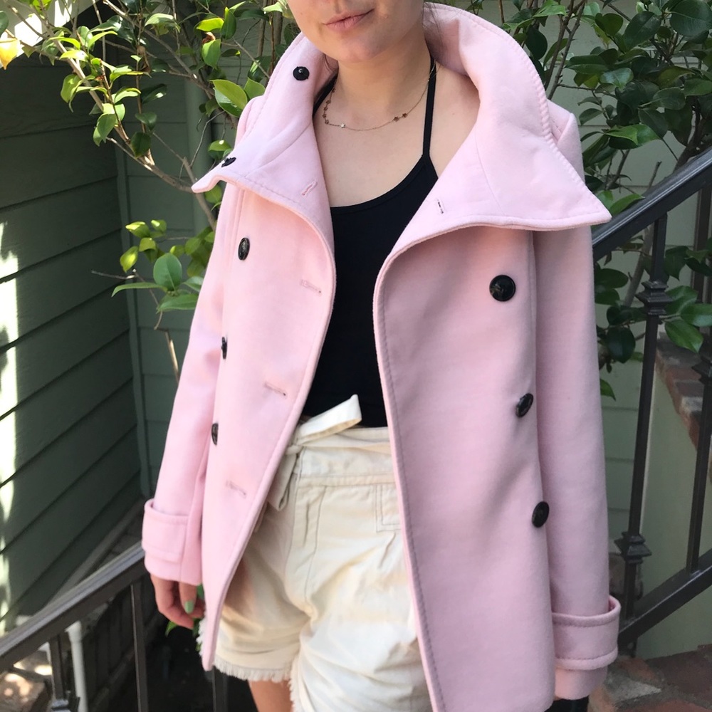 pink pea coat